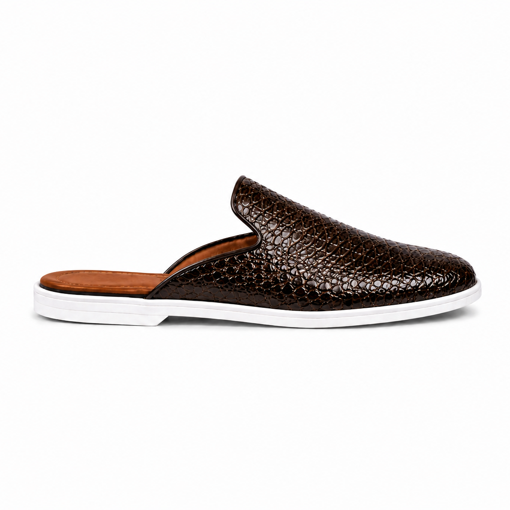 “Snake” Croco Mule Terlik