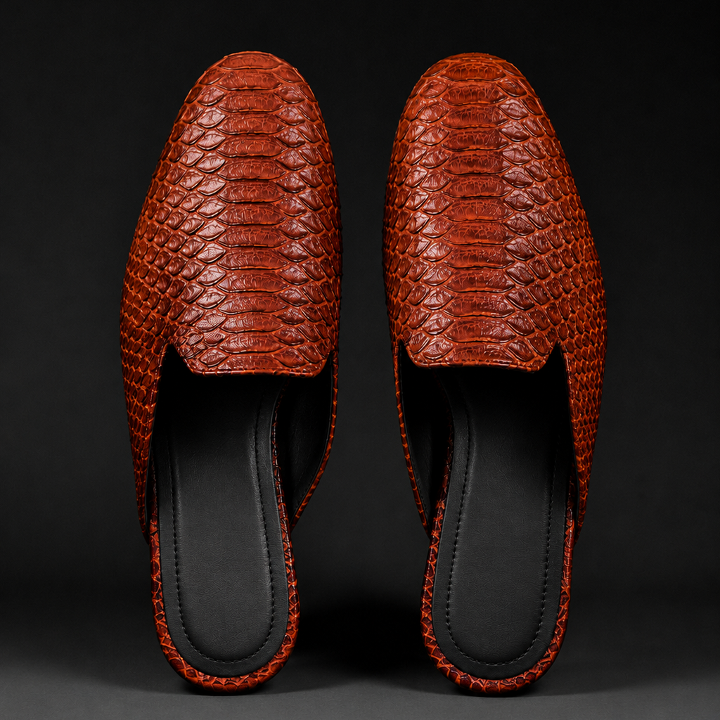 “Tiger” Croco Mule Terlik