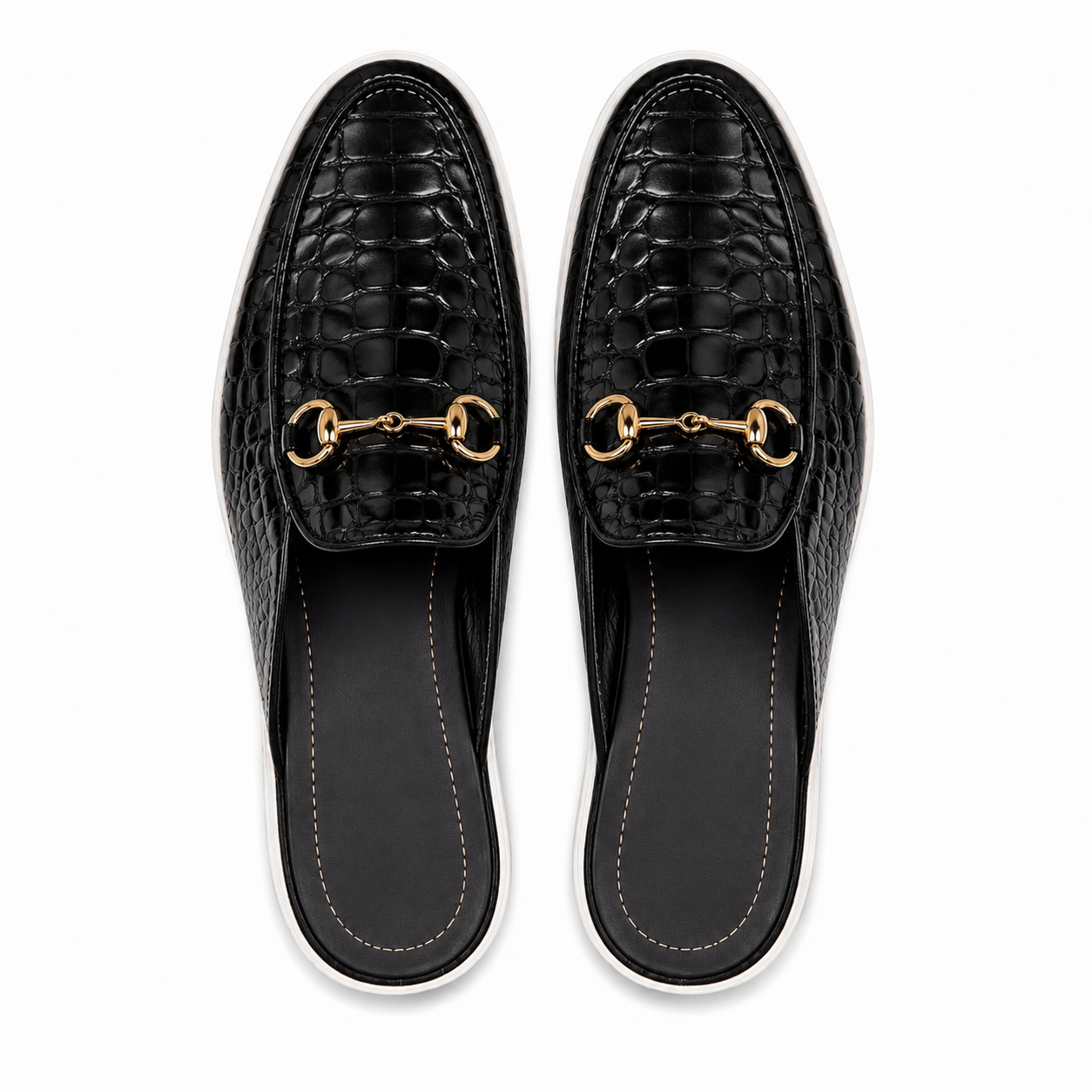 “Royale” Croco Mule Terlik (Siyah)