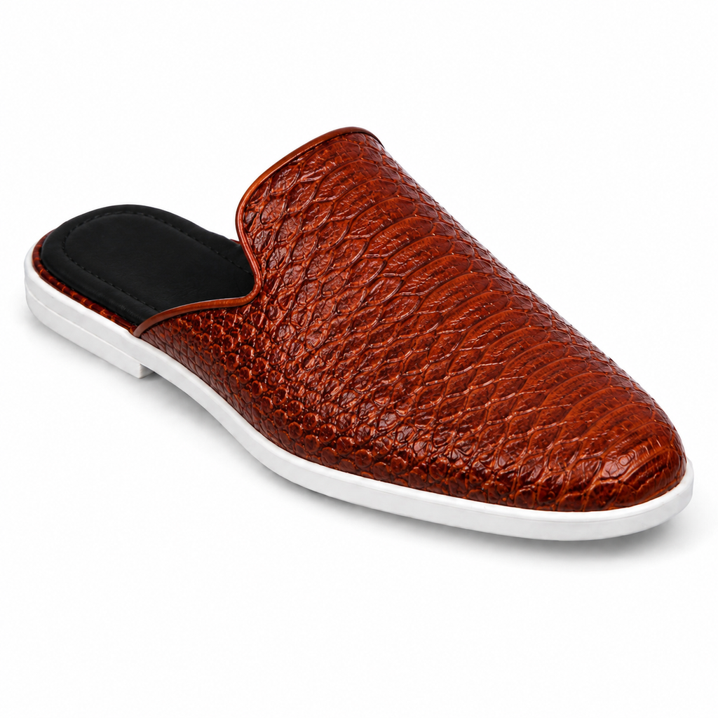 “Tiger” Croco Mule Terlik