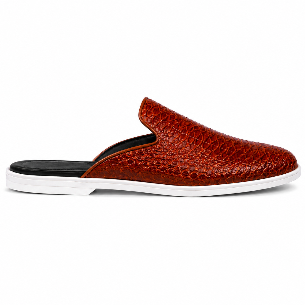 “Tiger” Croco Mule Terlik