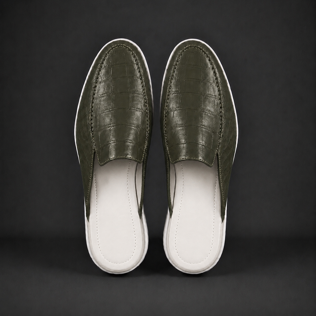 “Amazon” Croco Mule Terlik