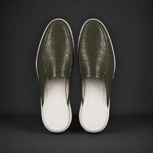 “Amazon” Croco Mule Terlik