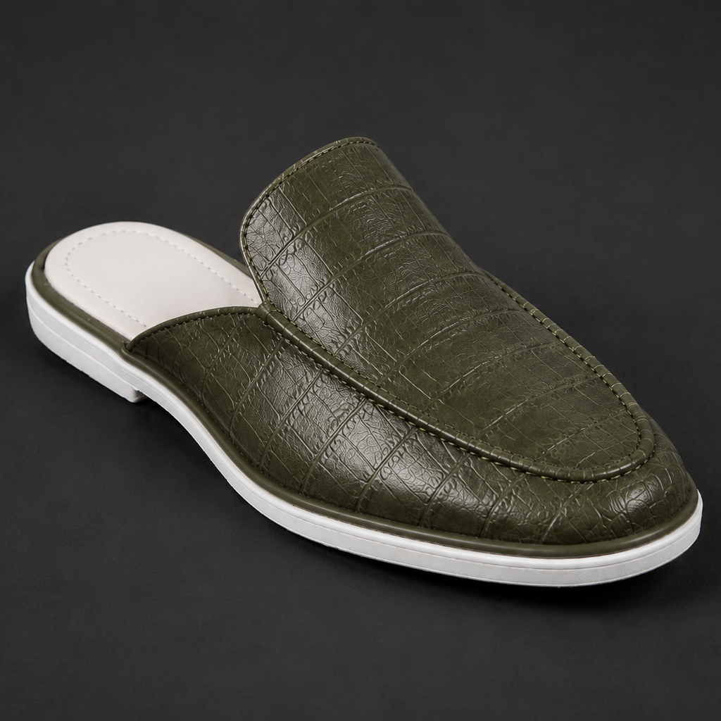 “Amazon” Croco Mule Terlik