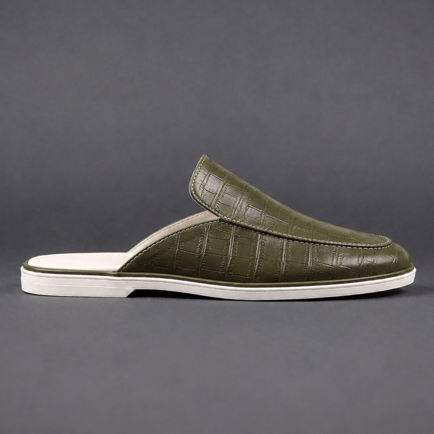 “Amazon” Croco Mule Terlik