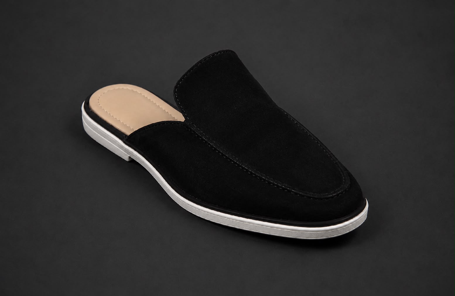 “Obsidian“ Süet Mule Terlik