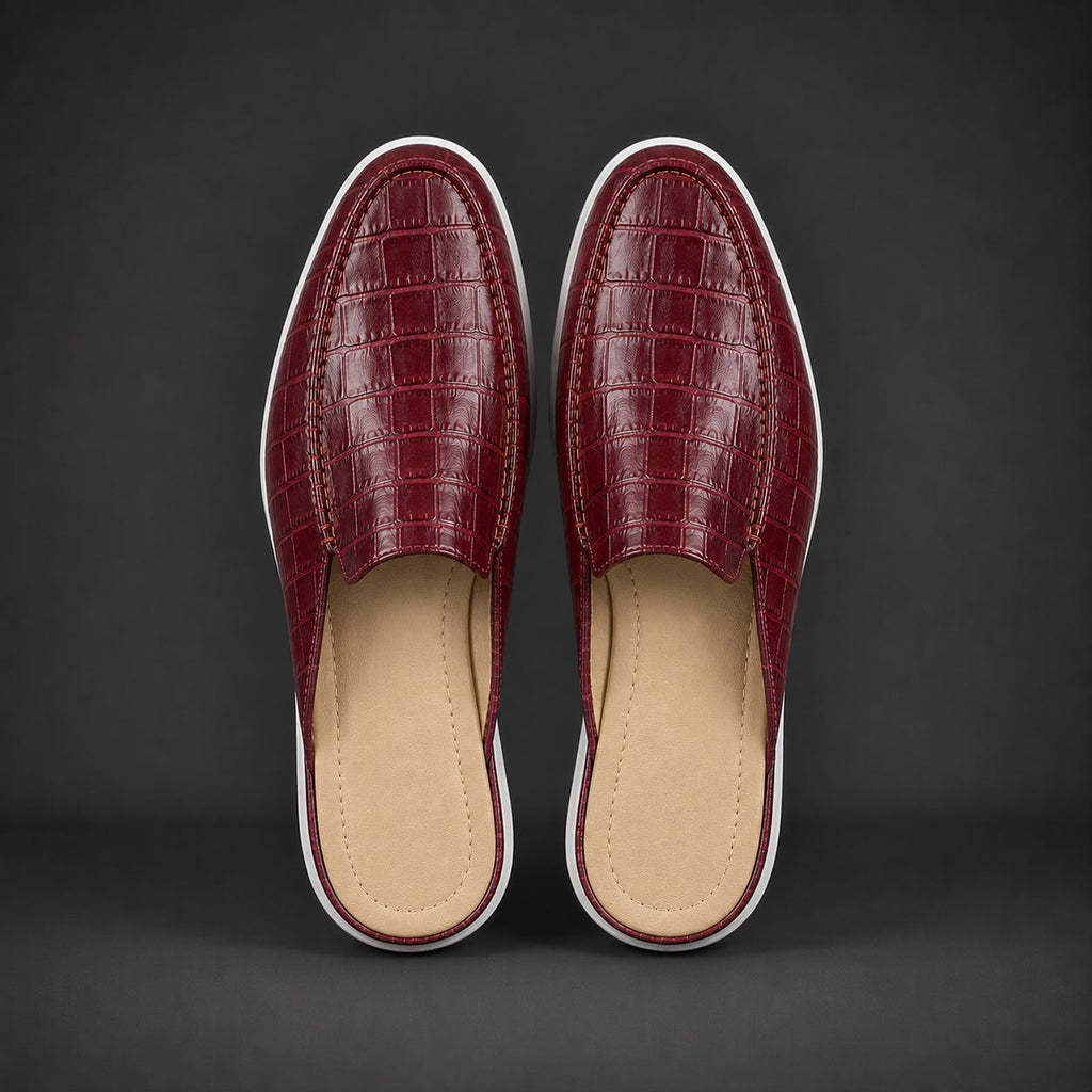 “Wine“ Croco Mule Terlik