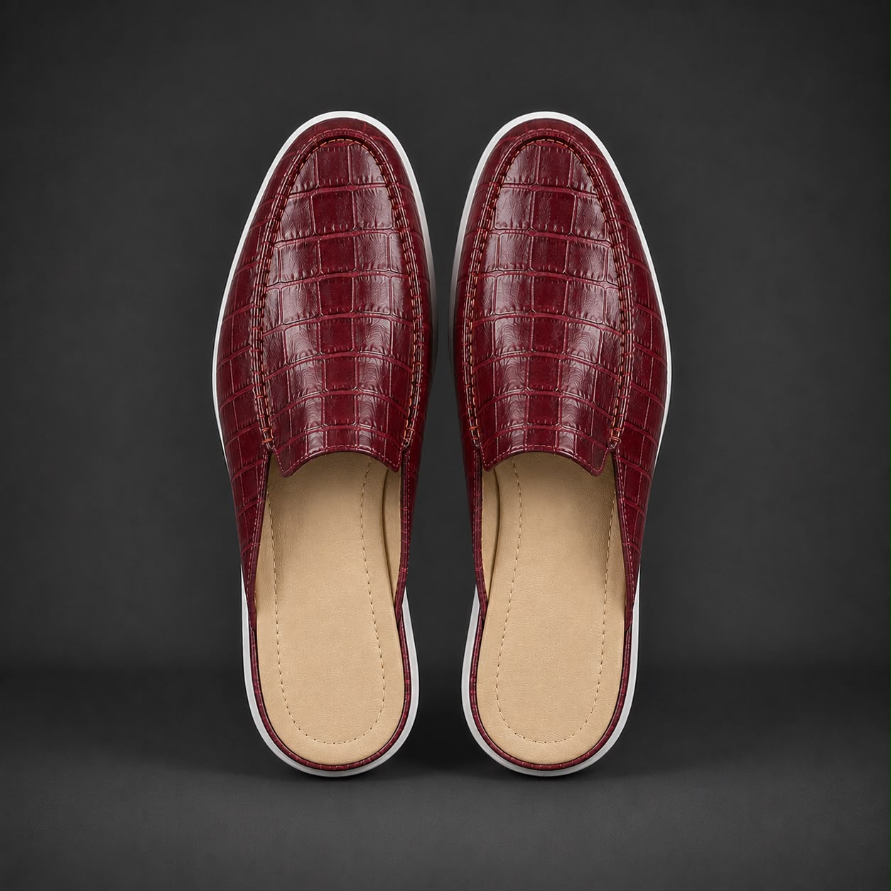 “Wine“ Croco Mule Terlik