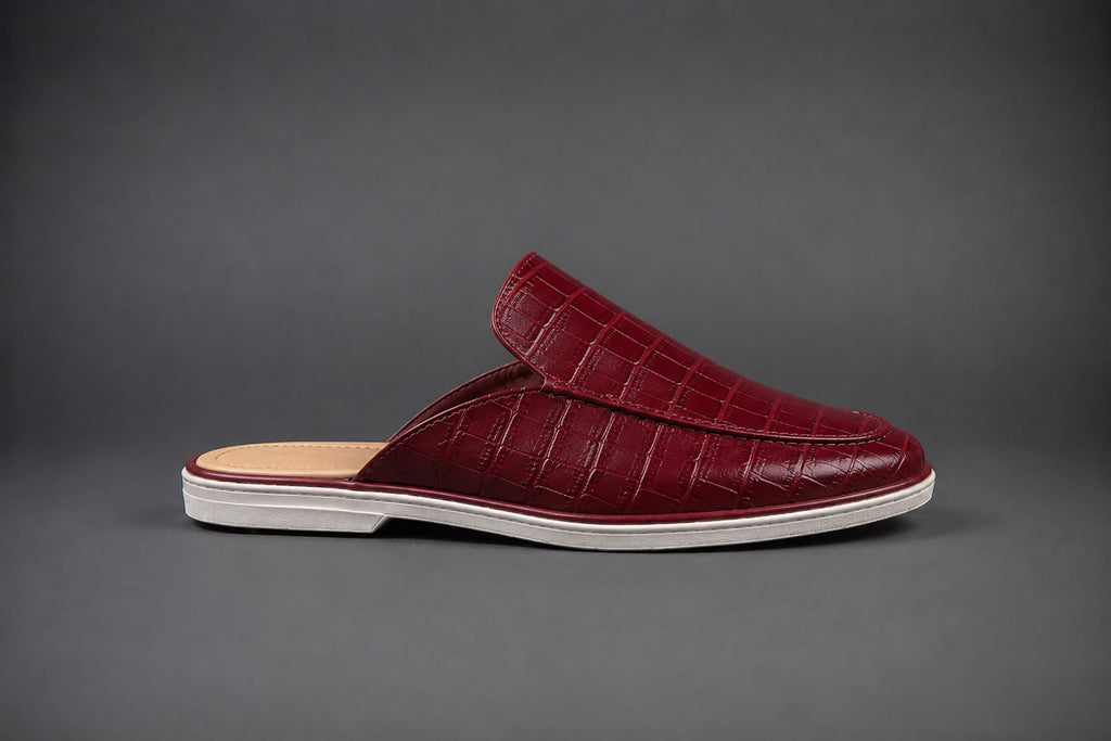 “Wine“ Croco Mule Terlik