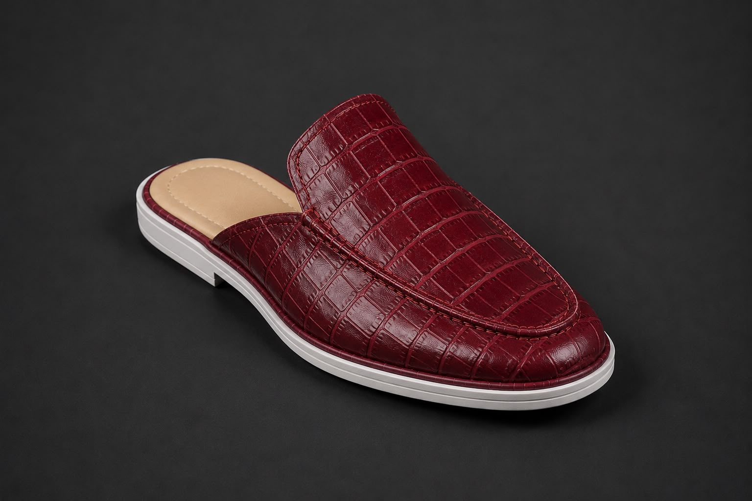 “Wine“ Croco Mule Terlik